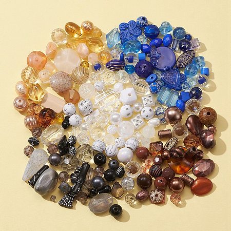 100G 5 Colors Acrylic Beads SACR-FS0001-07A-1
