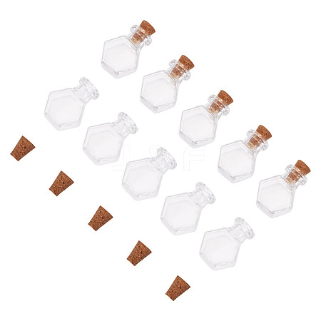10Pcs Clear Glass Wishing Bottles AJEW-TA0002-85G-1