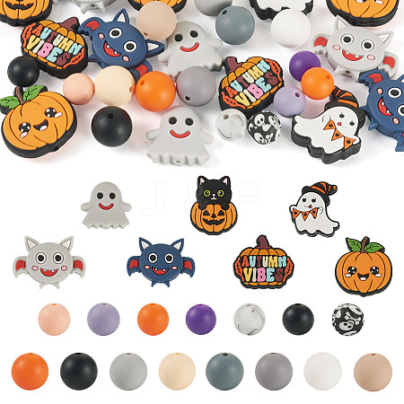 29Pcs Silicone Focal Beads SIL-TA0003-04-1