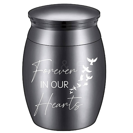 CREATCABIN Stainless Steel Cremation Urn AJEW-CN0001-89A-1