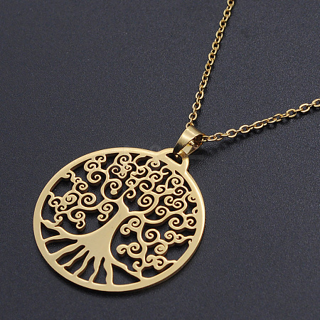 201 Stainless Steel Pendants Necklaces LS-NJEW-S105-JN700-45-2-1