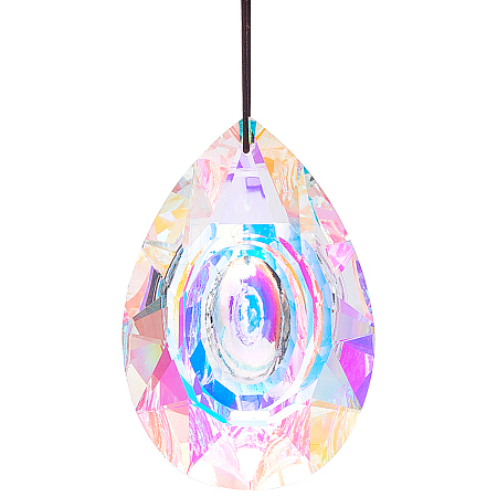 1Pc Glass Pendant Decorations AJEW-BBC0002-29-1