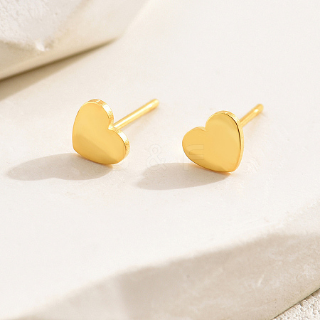 Fashionable Stainless Steel Heart Stud Earrings PR7076-1