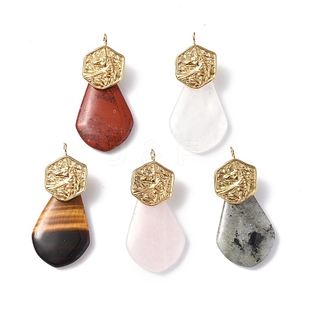 Natural Mixed Gemstone Pendants G-I343-03-1