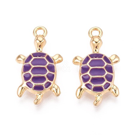 Alloy Enamel Pendants PALLOY-T092-26G-05-1