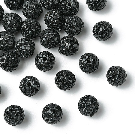 30Pcs Pave Disco Ball Beads RB-YW0001-14I-1