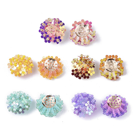 PVC Paillette Cabochons FIND-S321-01-1