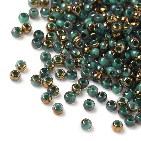 Electroplated Glass Beads GLAA-Q120-02A-02-1