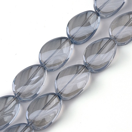 Transparent Electroplate Glass Beads Strands EGLA-C001-PL01-1