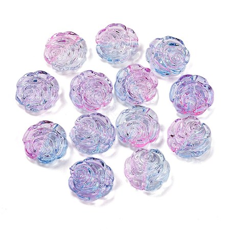 909Pcs Transparent Two Tone Acrylic Beads MACR-K359-20B-1