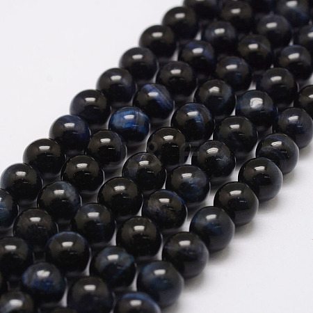 Natural Tiger Eye Bead Strands G-P230-08-A-10mm-1