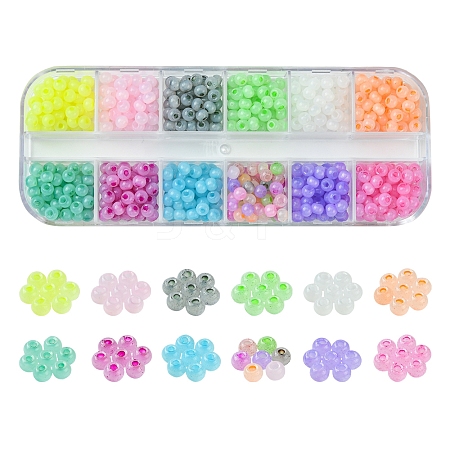 576Pcs 12 Colors Glass Seed Beads SEED-FS0001-25-1