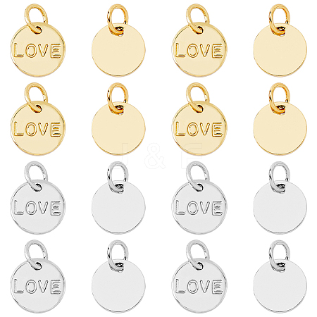 SUPERFINDINGS 16Pcs 2 Style Brass Charms KK-FH0005-34-1