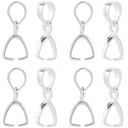 SUNNYCLUE 6Pcs 925 Sterling Silver Pendants Bails STER-SC0001-31-1