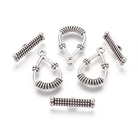 Tibetan Style Alloy Toggle Clasps X-LF10216Y-NF-1