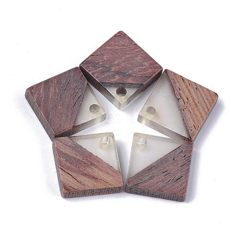 Resin & Walnut Wood Pendants RESI-S358-31C-1