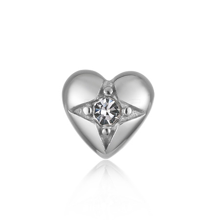 316L Surgical Stainless Steel Micro Pave Clear Cubic Zirconia Tongue Rings FS-WG6EDE0-02-1