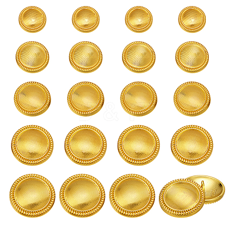 40Pc 5 Styles Alloy Buttons FIND-NB0005-78G-1