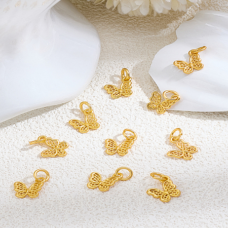 10Pcs Alloy Charms ENAM-LP0001-76-1