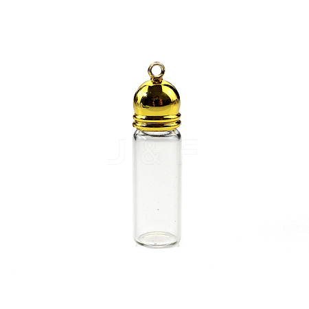 Transparent Glass Bottle Pendants PW-WG72D6E-06-1