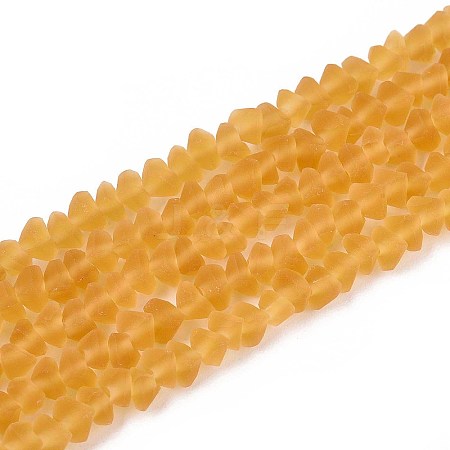 Frosted Transparent Glass Beads Strands GLAA-N016-4mm-24-1