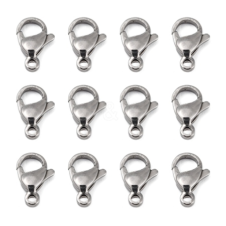 Tarnish Resistant Polished 304 Stainless Steel Lobster Claw Clasps STAS-R072-39A-1