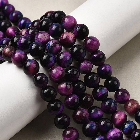 Natural Tiger Eye Beads Strands G-F561-8mm-B07-1