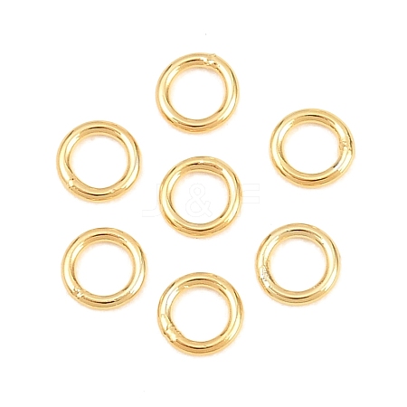 Brass Closed Jump Rings KK-D257-01G-07-1