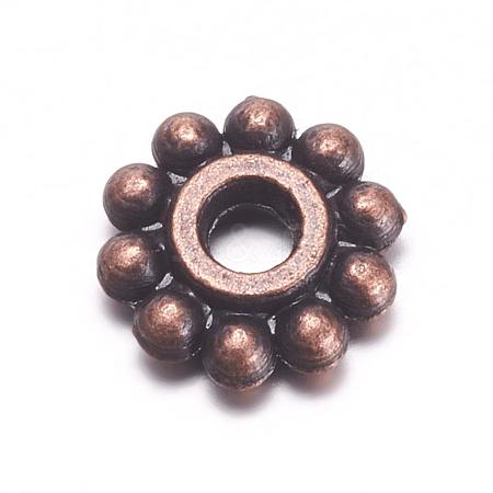 Gear Tibetan Style Alloy Spacer Beads RAB145-NF-1
