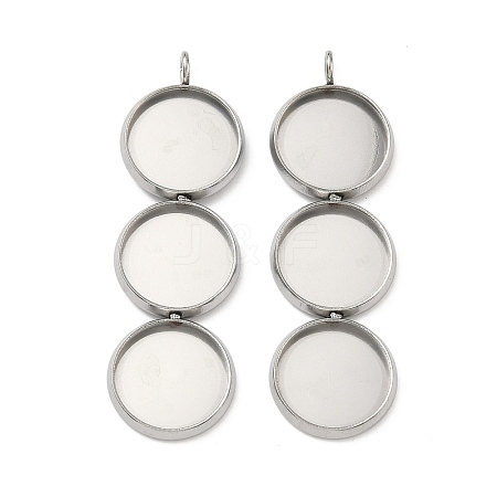 304 Stainless Steel Pendant Cabochon Settings STAS-K320-03A-P-1