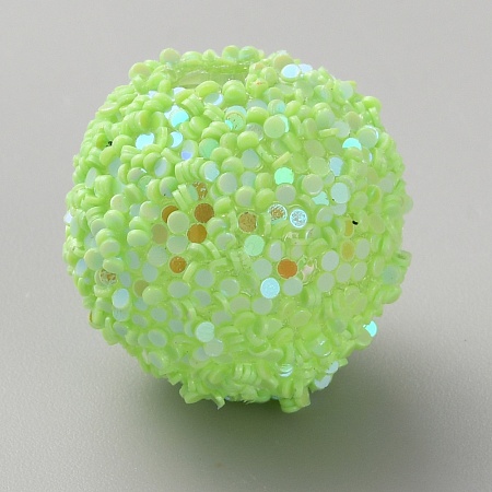 Opaque Acrylic Glitter Beads FIND-CJC0010-111A-11-1