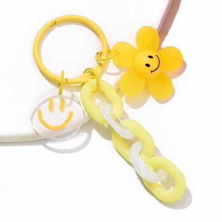 Acrylic Pendant Decorations HJEW-YW00186-01-1