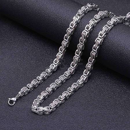 Titanium Steel Byzantine Chain Necklace for Men FS-WG56795-67-1