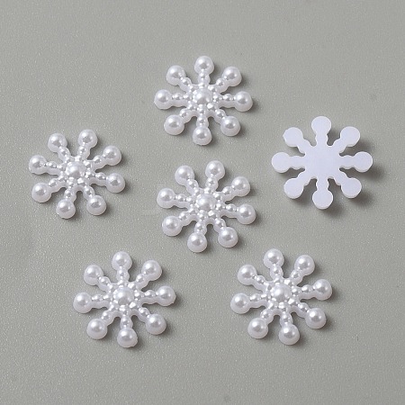 ABS Plastic Imitation Pearl Cabochons KY-WH0046-38A-1