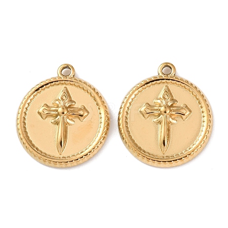 304 Stainless Steel Pendants STAS-P432-01F-G-1