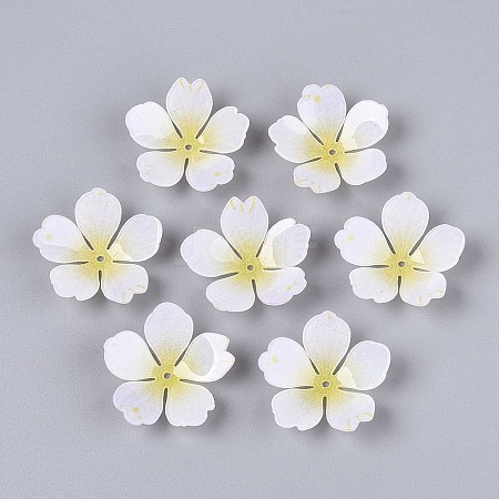 Flower Acrylic Bead Caps SACR-T017-51A-1