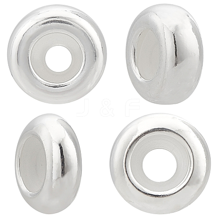 4 Pcs 2 Styles 925 Sterling Silver Spacer Beads STER-SC0001-01S-1