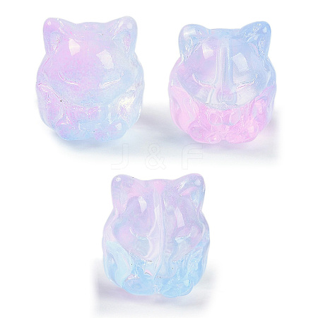 Transparent Spray Paint Glass Beads X1-GLAA-H035-01K-1