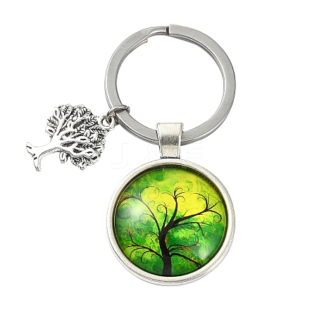 Alloy Glass Keychains KEYC-YW00008-06-1