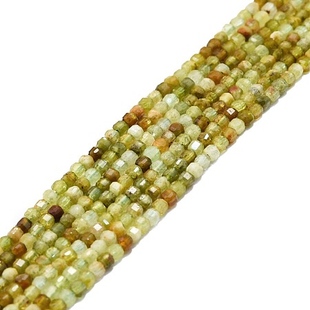 Natural Green Garnet Beads Strands G-P457-B01-07-1