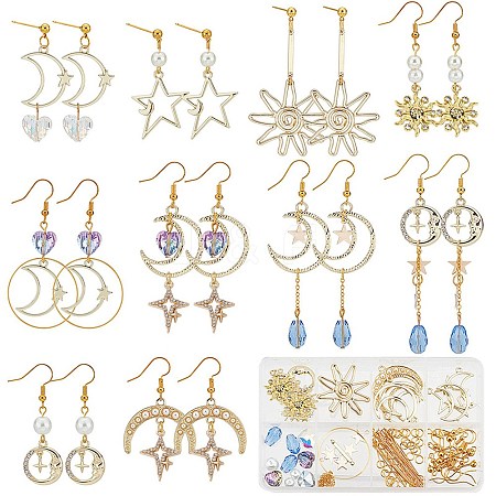 SUNNYCLUE DIY Star Sun Earring Making Kits DIY-SC0020-27-1