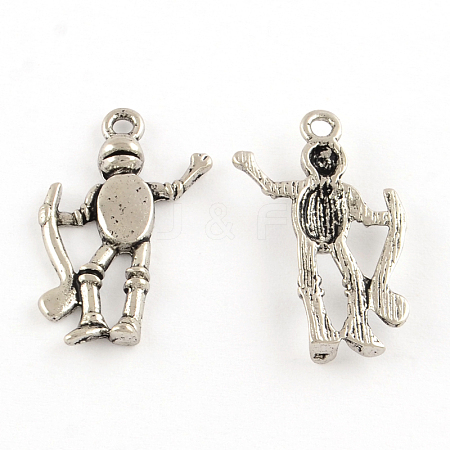 Tibetan Style Alloy Sport Pendants TIBEP-S291-23-RS-1