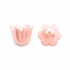 Spary Painted Acrylic Beads LS-ACRP-WH0001-02B-1