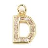 Brass Micro Pave Cubic Zirconia Pendants KK-V014-01G-04-1