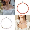 Polymer Clay Heishi Surfer Beaded Necklaces Set NJEW-SW00031-7