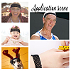 10m 2 Style Elastic Polyester Baby Headbands OHAR-GF0001-06B-5