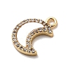 Brass Micro Pave Cubic Zirconia Charms KK-H089-07B-G-2