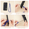 Evil Eye Lampwork Beaded Mobile Phone Straps HJEW-GO00001-4