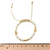 ABS Imitation Pearl Beads Braided Bead Bracelets for Women BJEW-D317-09B-G-5