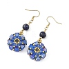 Glass Seed Beads Dangle Earrings EJEW-MZ00763-01-4